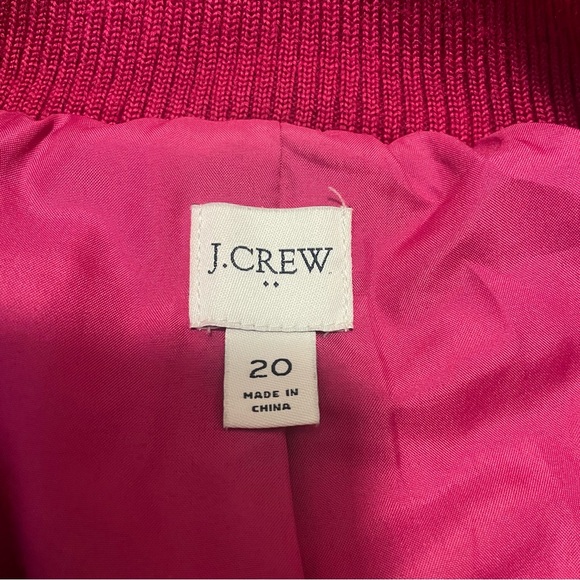 J. Crew Factory Wool Village Coat Barbie Pink Zip Up Jacket Plus Size 20 - Picture 7 of 10
